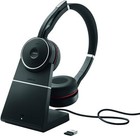 Jabra Evolve 75 Uc Stereo Wireless Bluetooth Headset stand  link 370 Usb Adapter