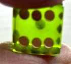 Vintage Translucent Green Celluloid Dice Pair Early Plastic Mid Century
