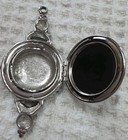 Vintage 1960s Studio Girl Solid Perfume Holder Pendant Blue Stone Read