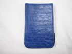 Sunfish Leather Golf Scorecard   Yardage Book Holder   Cover - Blue Croc 