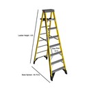 8ft fiberglass Step Ladder W shelf 375lb load Capacity Type Iaa Duty Rating