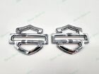 2pcs Set Chrome Double Layer Harley Cvo Custom Tank Emblems Badges