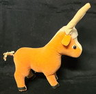 Vintage Dakin Dream Pets Orange Longhorn Cow Made In Japan