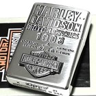 Harley Davidson Zippo Lighter Silver Engraved Collectible Used