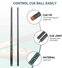 58  Glass Fibre Pool Cue Low Deflection 19oz Black Blue Design Billiard Stick