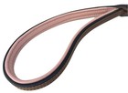 4ft X 1 2 Inch Wide Leather Braided Dog Leash  Brown With Pink Padded Handle    
