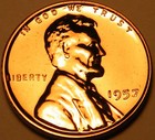 1957 Gem Proof Lincoln Wheat Back Penny Us Coin Cents
