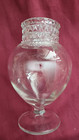 Antique Tiffin Dakota Glass Apothecary Jar Show Globe Candy Cathedral Lid 13 