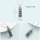 Celtic Trinity Urn Necklaces For Ashes Cylinder Bar Keepsake Cremation Jewelry