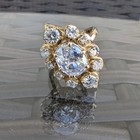 3ct Oval Cut Lab Created Diamond 14k Yellow Gold Plated Women s Anniversary Ring