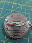 Vintage 1920s Evan Art Deco Dance Compact Purse Wristlet Finger Ring  Guilloche