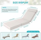 Slsy 2 Pcs Chaise Lounge Cushions Outdoor Waterproof Outdoor Furniture Cushion