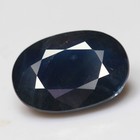 4 15 Carats Normal Heated Oval Step Cut Dark Blue Sapphire Gemstone From Nigeria
