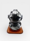 18 deep Sea Diver Helmet   Mark V Replica Silver Finish With Wooden Stand   Gift