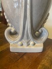  vintage Art Deco Mcm Gray Glazed Art Pottery Vase Planter     10   Mid Century 