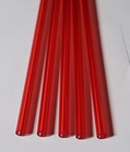 2 Pc 1 2    Od X 1 4  Id X 12    Inch Long Clear Red Acrylic Plexiglass Lucite Tubes