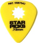 Everly Star Guitar Picks 12 Pack  73mm Yellow