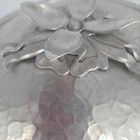 Hammered Aluminum 2 Qt Chafing Dish Holder With Rose Design Circa 1950 s Vintage