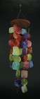 Multicolor Dyed Capiz Shell 26 Inch Long Wind Chime Garden Patio Yard