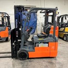 2021 Toyota 8fbe18u 3500lb Used Electric Forklift Triple Mast Sideshift