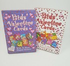 2 Boxes Of Vintage Kids Valentine Day Cards W  Stickers Dinosaurs   Animals