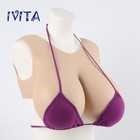 C-j Cup Silicone Breast Forms Drag Queen Fake Boobs Crossdressing Half-body Suit