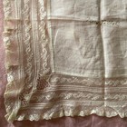 Antique Signed Lace Edge Hanky Handkerchief Vintage Bride Romantic Wedding