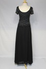 Black Chiffon And Lace Mother Of The Bride Groom Gown-ff1250-black-medium- New