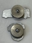 Vintage Greyhound Bus Lines Metal Enamel Emblems Pins Mini Bus Shield Screw Back