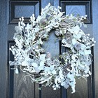 24 Inch White Christmas Wreath winter Wreaths For Front Door With Pinecones B   