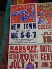 4 Vintage Original Fair And Carnival Posters