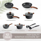 12piece Pots And Pans Set Nonstick Induction Cookware Set Granite Coated Pot Set