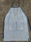 Vintage Faded  Indigo Denim Work Mechanic Apron Union Made Usa Artist Apron
