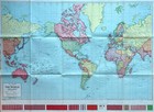 Rare Wwii Giant War Map Of The World   Ideal World Atlas Geographia Map Co Gross