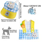 Dog Harness And Leash Set With Hat no Pull Soft Mesh Pet Harness For Small Do   