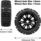 4pcs 1 8 Rc Buggy Wheels   Tires 17mm Wheel Hex Pre-glued For Arrma Typhon 6s 3s