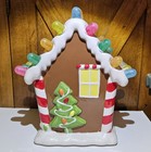 Large Porcelain Gingerbread Gumdrop House Hallmark 2008 No Sound Or Lights As Is