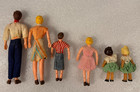 Vintage Rubber Dollhouse Family Original Clothes Lot Of 6
