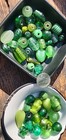 Rare Old Translucent Bulk Green Antique Trade Beads No Case Exact