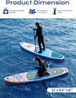 Extra Wide Inflatable Paddle Board  11  X Light Wood Grain 11 apos x34  