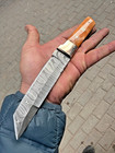 Custom Hand Made Forged Damascus Steel Fix Blade Hunting Tanto Knife Uu 41