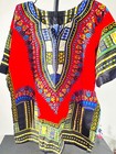 African Dashiki Shirt Dress For Women Multicolor Tribal Print Boho Casual Dress