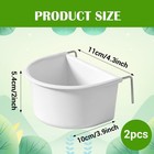 2 Pack Bird Feeder Hanging Cups Plastic Bird Food Bowls Universal Cage