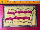 Spain Antique Tobacco Cigar Felt Flag World History 1890s Silks Stripes Yellow