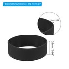 6pcs Silicone Bracelet Rubber Wristband Blank Broaden Sports Bands Black