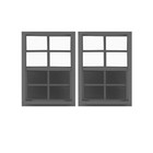 Shed Windows And More 24  W X 36  H Black Flush Tempered Glass Screen 2 Pack