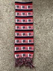 Scarf American Flag Fringe Double Layer Vintage Patriotic Made In The Usa 9x56   