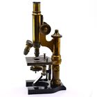 1900 Brass Microscope By E  Leitz Wetzlar  Tested - Working Condition 