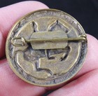 German Wwii   era Bronze Equestrian Badge     With Original Award Card