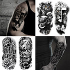 72 Sheets Temporary Tattoo For Men Women Adults  Include 12 Sheets Large Black